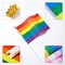 27 Pack Pride Rainbow Flags Gay LGBT Small Mini Hand Held Stick Flag Set Rainbow Festival Party Parades Decorations